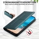 thumbnail image 4 of Funda tipo cartera con bloqueo RFID para iPhone 14 Plus cubierta magnética de cuero con tapa y soporte Verde, 4 of 6