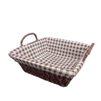 Oem - Cesta Panera Tejida Cesta De Pan Cuadrada 23X8Cm C