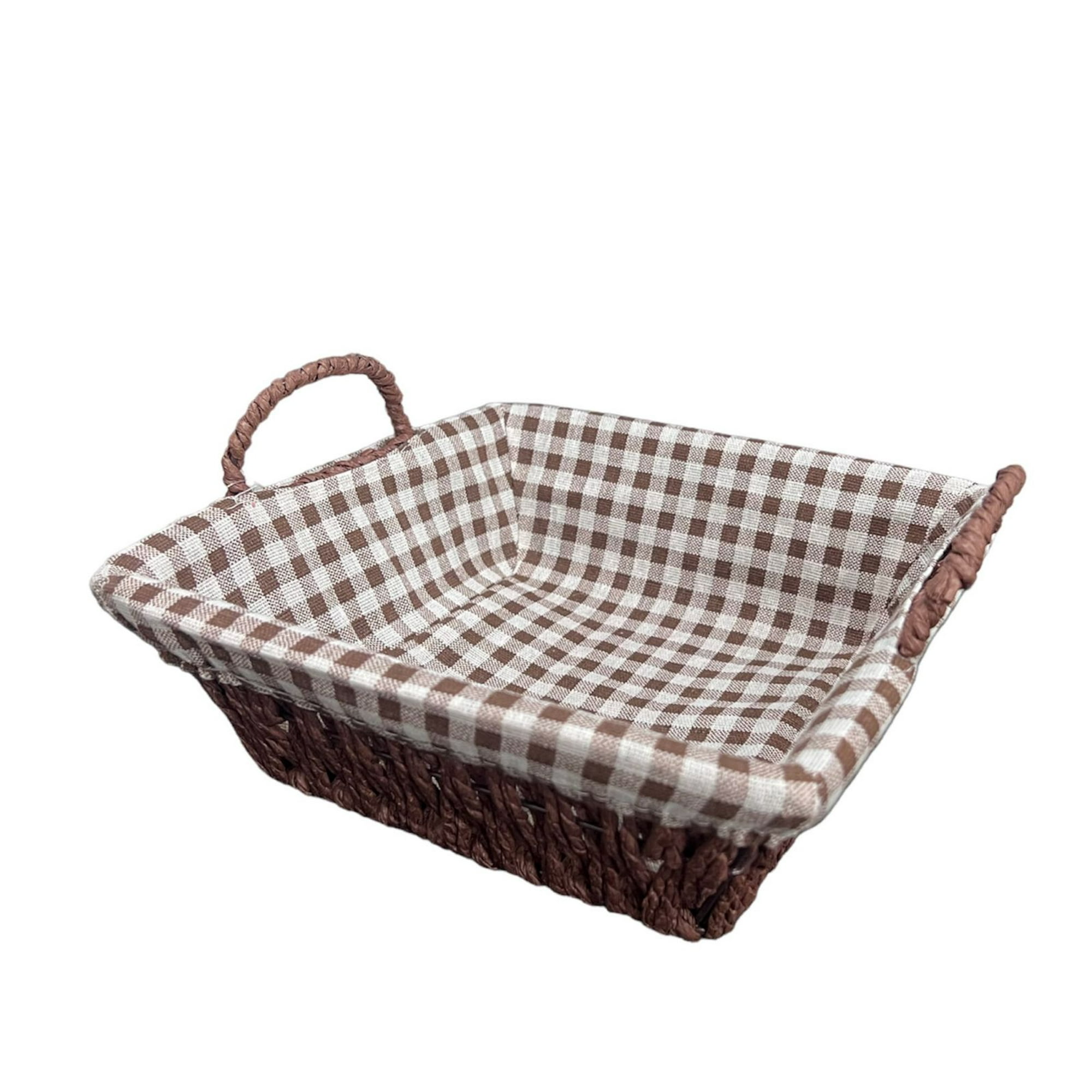 Oem - Cesta Panera Tejida Cesta De Pan Cuadrada 23x8cm C