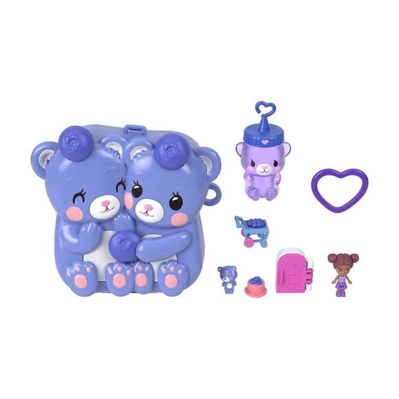 POLLY POCKET SET DE JUEGO MUNDO DE COMPACTOS DE POLLY - BLUEBERRY BESTIES