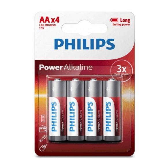 Pack De Pila Aa 4 Unidades Alcalina Philips 1.5v