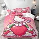 thumbnail image 1 of Hello Kikty Duvet Cover 3D Digital Printing Cute Anime Cartoon Pattern Bedding Set Children Bedroom Decoration, 1 of 5