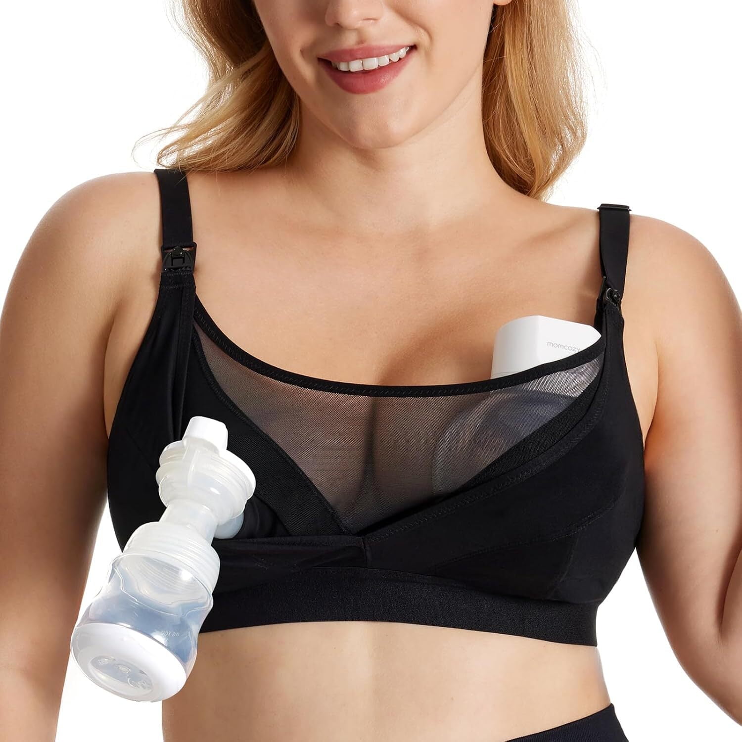 Sostén Momcozy Bombeo Malla Soporte Manos Libres Plus Size