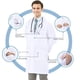 thumbnail image 4 of Bata de Laboratorio NY Threads para Hombre Manga Larga Talla XL Blanca, 4 of 6