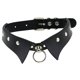 thumbnail image 3 of Gargantilla Gótica Punk, Collar De Mujer De Cuero PU, Joyería De Cuello Negro, 3 of 5