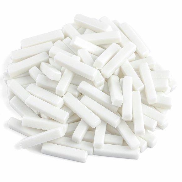 Azulejos de Mosaico de Vidrio Blanco en Tiras Youway Style 150g