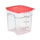 thumbnail image 2 of Recipiente Graduado Cuadrado Policarbonato 8 Litros. Con Tapa Roja, 2 of 5