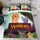 thumbnail image 4 of Gatos Guerreros Conjunto de sábanas temático, trío de piezas, cómodo y amigable con la piel, diseño único, regalo de decoración para el hogar para familiares, amigos y fans,140cm *210cm, 4 of 6