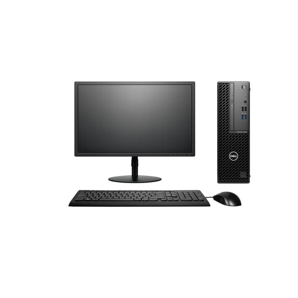 KIT MONITOR + PC DELL Optiplex 3000 SFF (i5-12va 8GB 256GB SSD) + Teclado & Mouse Reacondicionado Grado A