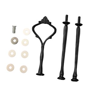 Magideal - Soporte Para Tartas Con Asa Y Varilla Metálica Para Platos De Postre. Resistente Soporte De 3 Niveles. Fácil Montaje. Ideal Para Fiestas, Hogar Y Boda Negro