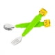 thumbnail image 1 of 1pc 304 Stainless Steel Kids Fork Spoon Set Cartoon Long Handle Fork Spoon Cute Silicone Kitchen Dining Children's Day Gift Christmas Gift, 1 of 5