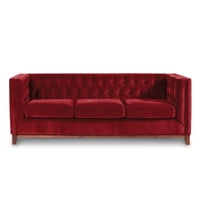 Latam Home - Sofa Roma 3 C Tela Velvet Burdeo