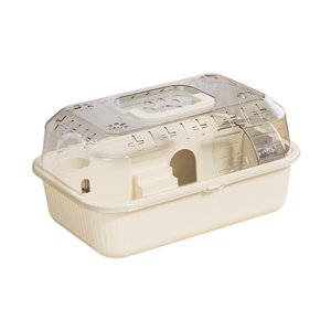 Ioensy - Jaula Para Hámster, Hábitat Portátil Para El Hogar, Para Erizo, Animales Pequeños, Jerbo, Arroz, Blanco