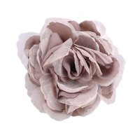 Ioensy - Broche De Flores De Tela De Seda De 8 Cm, Alfiler De Solapa Para Camisa, Accesorios De Ropa De Fiesta, Color Pasta De Frijoles