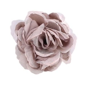 Ioensy - Broche De Flores De Tela De Seda De 8 Cm, Alfiler De Solapa Para Camisa, Accesorios De Ropa De Fiesta, Color Pasta De Frijoles