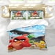 thumbnail image 5 of Pájaros Enojados Conjunto de sábanas temático, trío de piezas, cómodo y amigable con la piel, diseño único, regalo de decoración para el hogar para familiares, amigos y fans,140cm *210cm, 5 of 6