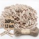 thumbnail image 1 of Mini pinzas de madera para ropa Wddeevoi 260 piezas con cuerda de yute, 1 of 7
