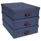 thumbnail image 1 of Caja de almacenamiento Bigso Box 8 cm × 26 cm × 35 cm, juego de 3, azul, 1 of 9