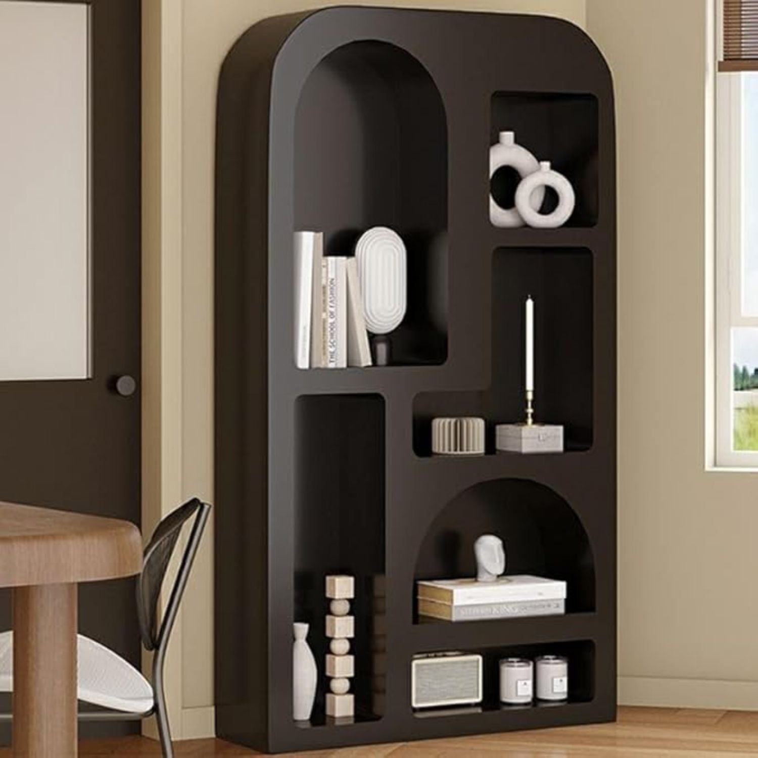 Santú Home & Deco - Estante Organizador Geométrico Bogen Negro Grande