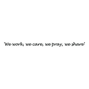 Rienda Libre Graphics - Decomural We Work We Care Religious Ws-34057