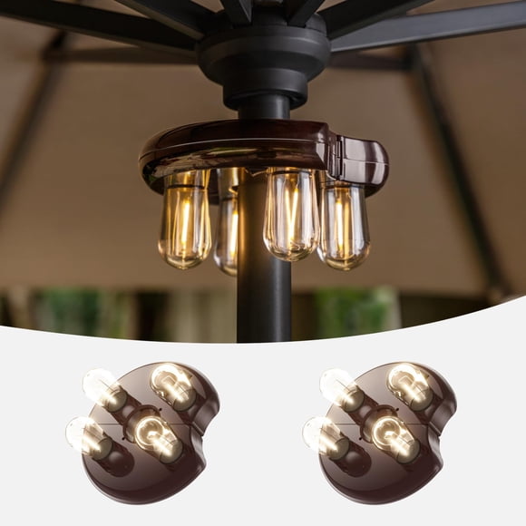 Luz para sombrilla NORA·GIFT, paquete de 2, LED a batería, inalámbrica