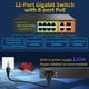 thumbnail image 2 of Conmutador PoE+ Gigabit SICSOLINK de 8 puertos con 2 enlaces ascendentes y 2 SFP, 2 of 7