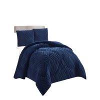 Genérico - Cobertor Texturizada De Invierno Diseño 02 2 Plazas Azul Oscuro