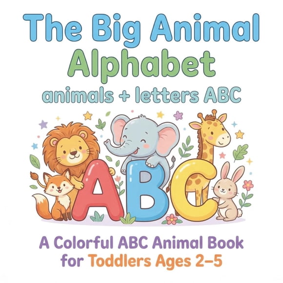 Libro del alfabeto de animales, ABC colorido para niños pequeños de 2 a 5 años