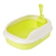 thumbnail image 1 of Caja de arena para animales pequeños, portátil, a prueba de salpicaduras, colcha semicerrada, inodoro para gatos, fácil de limpiar, bandeja de arena p Verde, 1 of 5