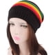 thumbnail image 3 of Qhome Moda Bob Marley Reggae jamaicano Gorra Multicolor Rayas Rasta Sombrero Slouchy Baggie Beanie Skullies Gorro Rasta Mujer, 3 of 6