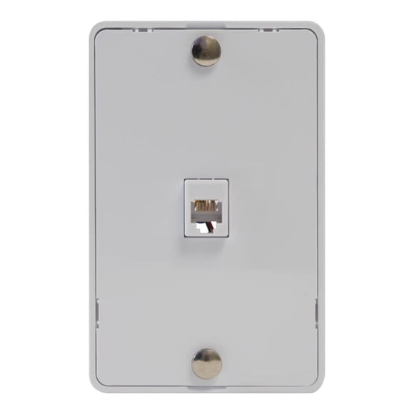 Placa de Pared para Teléfono ICC RJ-12 6P6C Conector de Voz Blanca