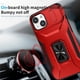 thumbnail image 5 of Funda Armada para iPhone 14 con Tapa Deslizante y Soporte Magnético Giratorio Rojo, 5 of 5