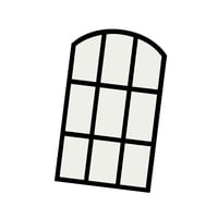 Bothyi - Espejo De Pared Con Rejilla De Espejo De Ventana Arqueada Para Granja, Sala De Estar