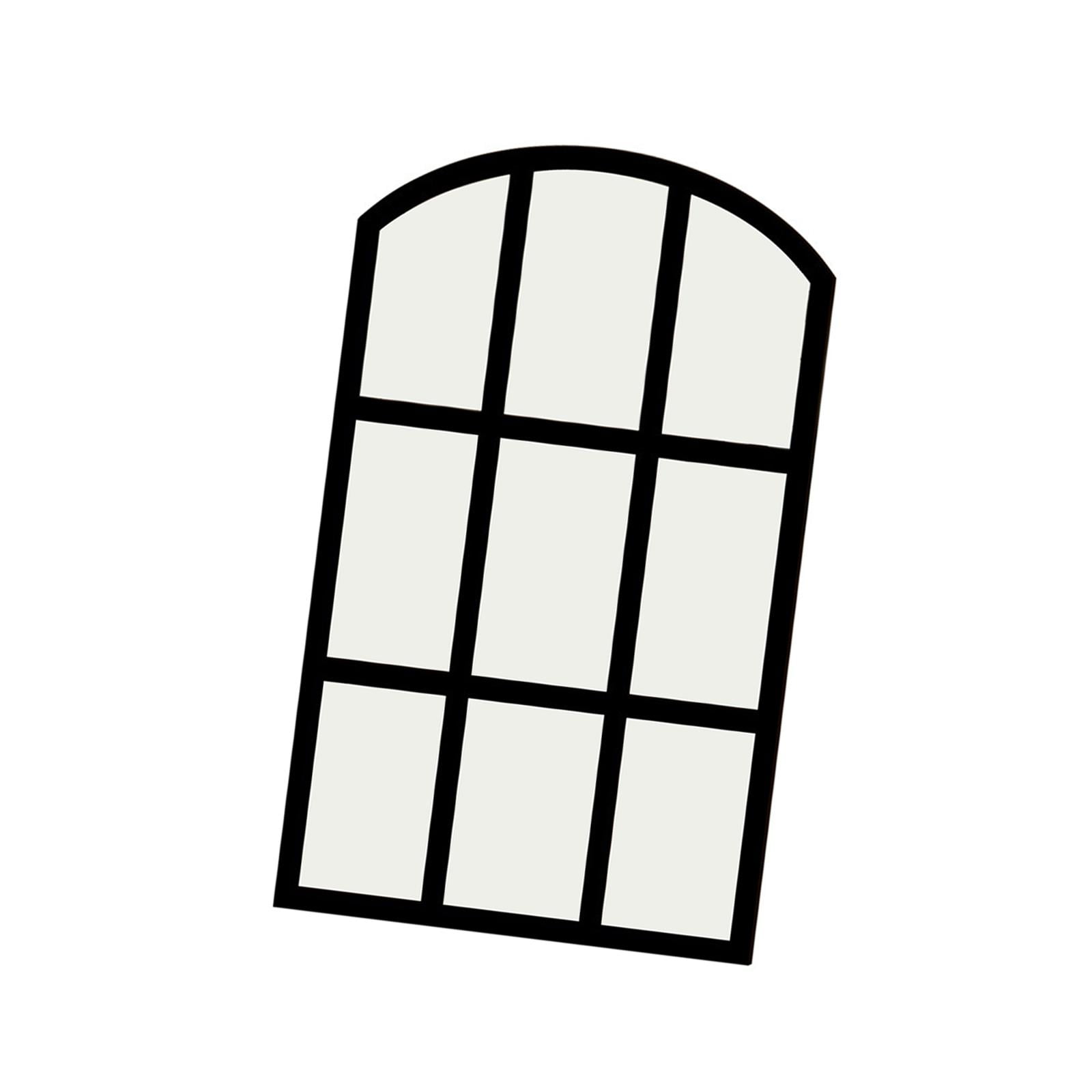 Bothyi - Espejo De Pared Con Rejilla De Espejo De Ventana Arqueada Para Granja, Sala De Estar