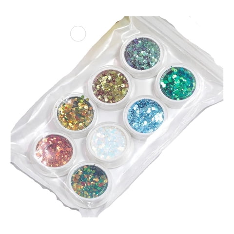 Hangar77 - 8 Lentejuelas Glitter Nácar Decoración Uñas Ojos Cuerpo