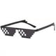 thumbnail image 3 of Mosaic Print Rimless Fashion Glasses For Women Men Color Block Irregular Frame Sunglasses Flat Top Eyewear, 3 of 3