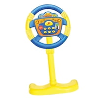 Bothyi - Volante De Juguete Asiento Trasero Aprendizaje Giratorio Para Regalos Niños 3+ Soporte Para Niños Pequeños Amarillo Azul