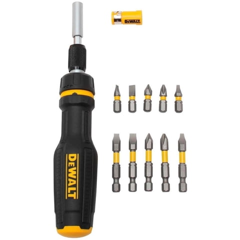 Set Destornillador Telescopico Y Puntas Dewalt Dwht66567 Max Amarillo