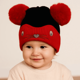thumbnail image 2 of GORRO DE LANA INFANTIL DISEÑO RATON CON CHIPORRO Y POMPONES BEBE UNISEX, 2 of 3