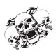 thumbnail image 3 of Pegatinas Para Capó De Coche Con Cabeza De Calavera, Calcomanía Gráfica Para Camiones, Barcos, Yates, Negro, 3 of 5