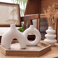 Santu Home & Deco - Set 3 Floreros Cerámica Nórdicos