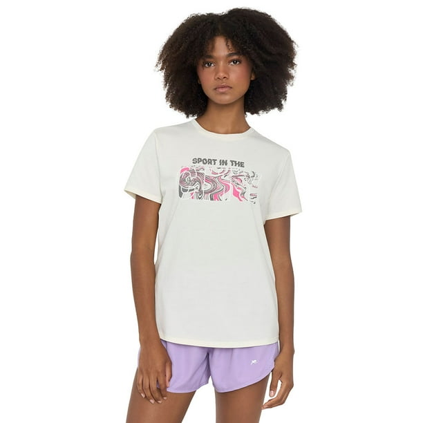 Polera Mujer Deportiva Fun Ecru Corona