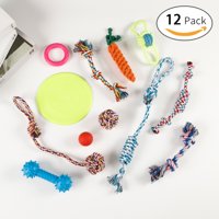 Genérico - Set 12 Juguetes Mascotas Perro Bola, Cuerdas, Nudos, Pollo