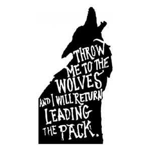 Rienda Libre Graphics - Decomural Throw Me To The Wolves Inspirational Ws-35760