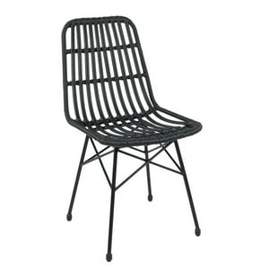 Klik Muebles - Silla De Comedor Terraza Rattan Grecia Color Negro
