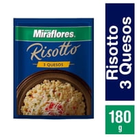 Arroz Grano Corto Risotto 3 Quesos Bolsa 180 G Miraflores