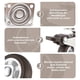thumbnail image 3 of Ruedas giratorias con freno de 25 mm, de goma, para muebles, con capacidad de 44 kg, ruedas industriales, 2 con freno y 2 sin freno, color gris, 3 of 5
