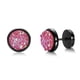 thumbnail image 1 of 1pair Men's Retro Dazzling Red Resin Round Stud Earrings, 1 of 4