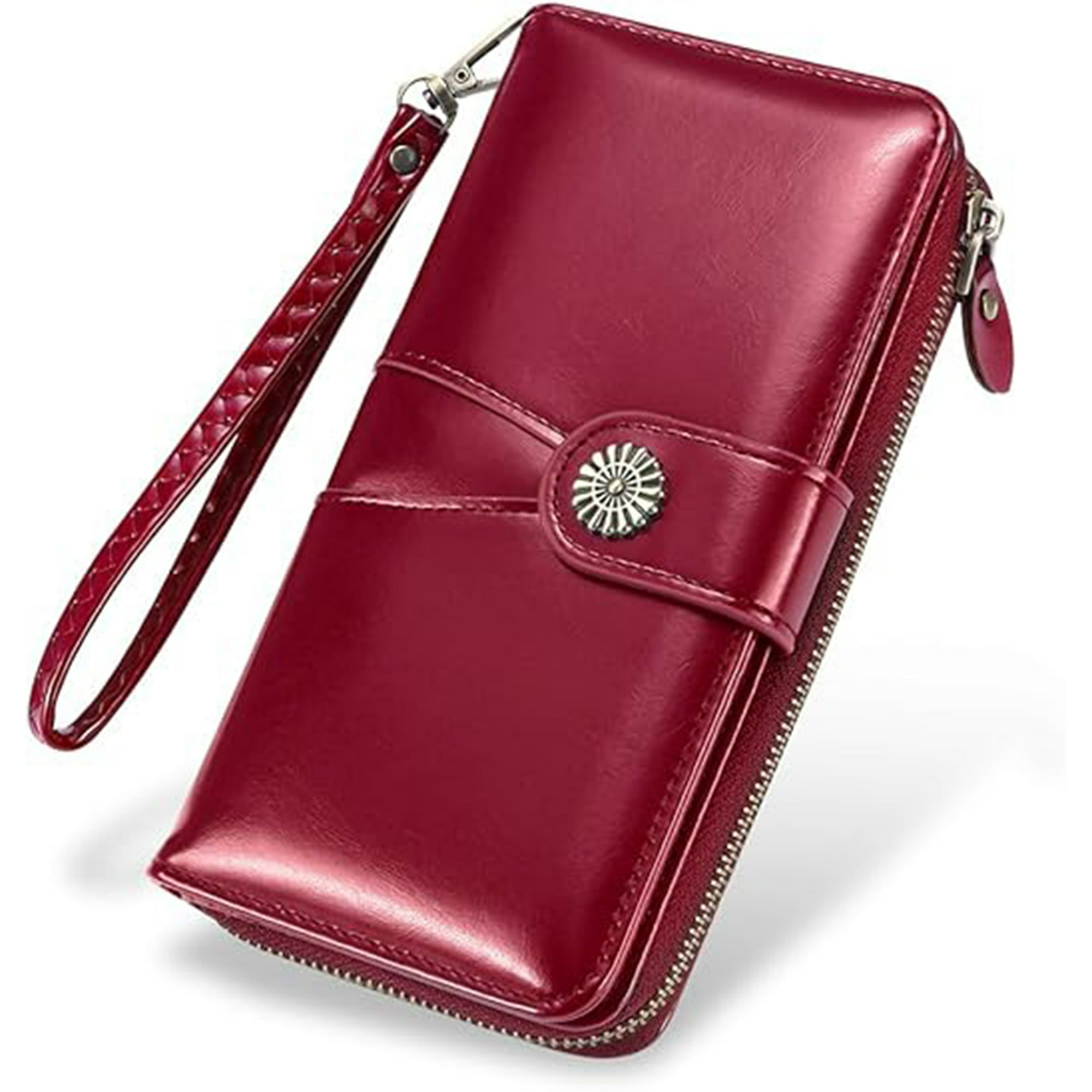 Veat00l - Billetera De Gran Capacidad Para Mujeres, Billetera Para Mujeres, Cremallera De Hardware, Billetera De Tres En Uno, Billetes De Moneda Con Cremallera De Tarjeta De Crédito