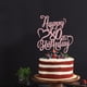 thumbnail image 5 of Decoración para tartas AROKIPPRY con purpurina en oro rosa, feliz 80 cumpleaños, 5 of 7